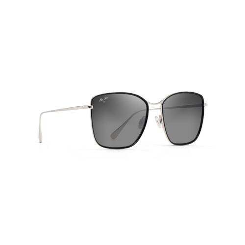 Maui Jim Tiger Lily GS561-02 Gloss Black with Silver / Neutral Grey Polarised Lenses
