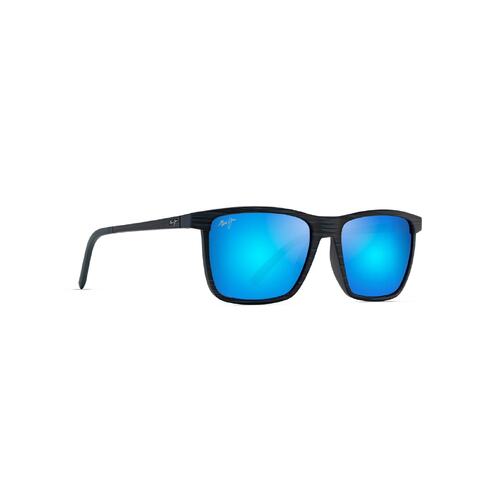 Maui Jim One Way B875-03 Dark Navy Stripe / Blue Hawaii Polarised Lenses