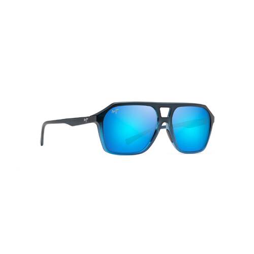 Maui Jim Wedges B880-03 Black Fade to Blue / Blue Hawaii Polarised Lenses *