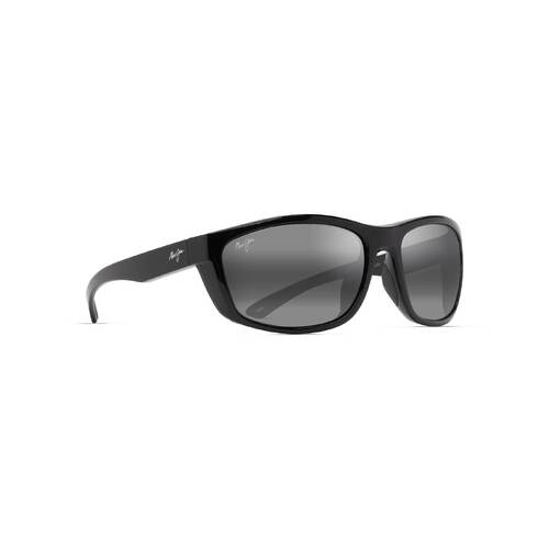 Maui Jim Nuu Landing 869-02 Gloss Black w Black Rubber / Neutral Grey Polarised Lenses