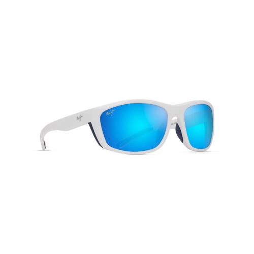 Maui Jim Nuu Landing B869-05 White w Navy Rubber / Blue Hawaii Polarised Lenses