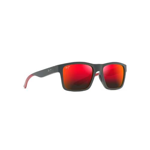 Maui Jim The Flats RM897-04 Dark Grey w Brick Red Interior / Hawaii Lava Polarised Lenses