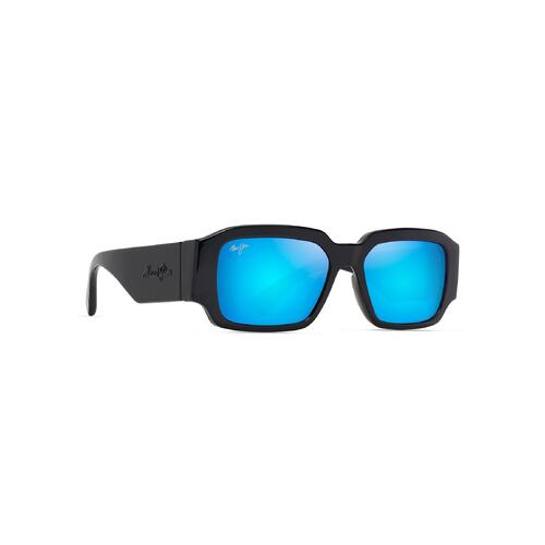 Maui Jim Kupale B639-02 Shiny Black / Blue Hawaii Polarised Lenses