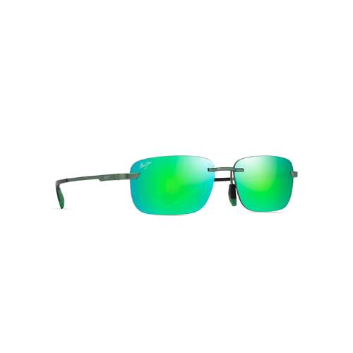 Maui Jim Lanakila GM624-15 Matte Transparent Green / MauiGreen Polarised Lenses