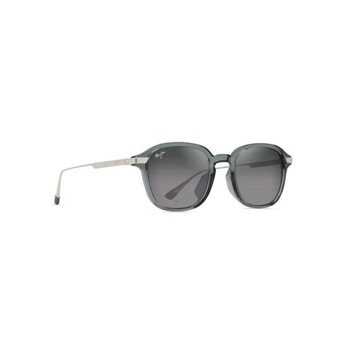 Maui Jim Kaouo Asian Fit GS625-14 Shiny Transparent Grey w Silver / Neutral Grey Polarised Lenses