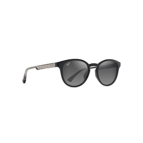 Maui Jim Hiehie GS636-14 Shiny Black w Transparent Light Grey / Neutral Grey Polarised Lenses