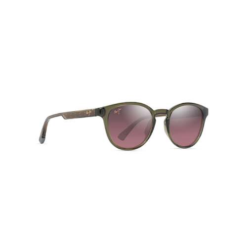 Maui Jim Hiehie RS636-15 Shiny Transparent Green / Maui Rose Polarised Lenses