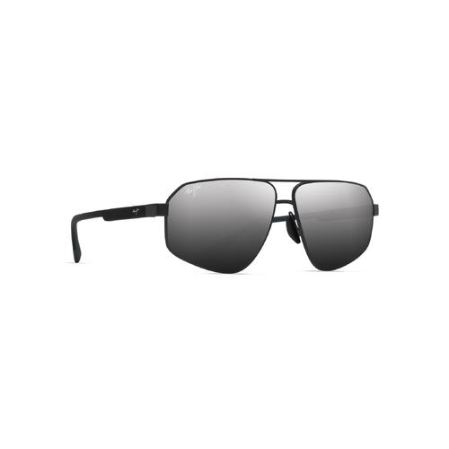 Maui Jim Keawawa DSB620-02 Matte Gunmetal w Black / Dual Mirror Silver to Black Polarised Lenses