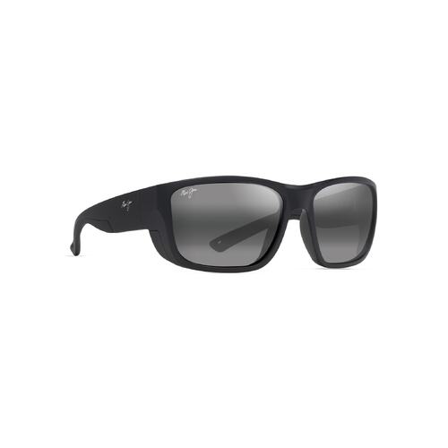 Maui Jim Amberjack 896-02 Matte Black w Black Rubber / Neutral Grey Polarised Lenses