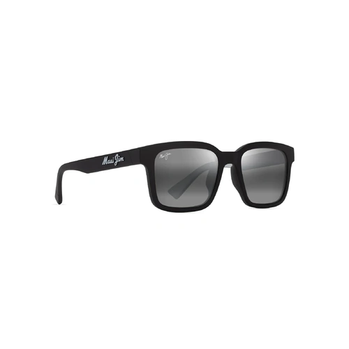 Maui Jim 'Opiopio Asian Fit 659-02 Matte Black w Gradient Effect / Neutral Grey Polarised Lenses