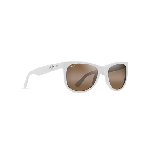 Maui Jim Kikonia XL H693-05 Shiny Solid White / HCL Bronze Polarised Lenses