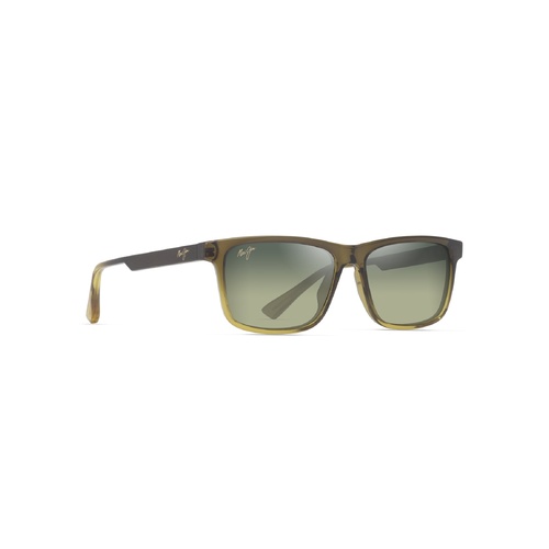 Maui Jim Okina HTS587-15 Shiny Transparent Mil Green to Yellw / Maui HT Polarised Lenses