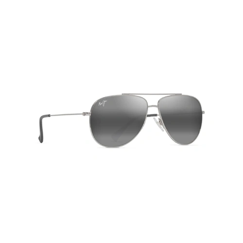 Maui Jim Hauoli XS 589-17 Shiny Silver w Black / Neutral Grey Polarised Lenses
