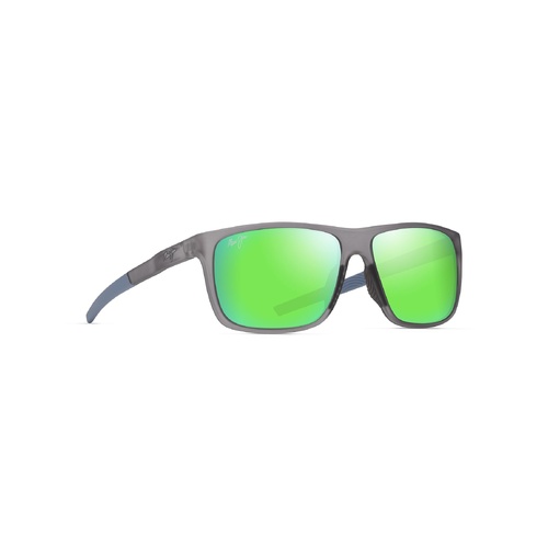 Maui Jim Lehopulu GM598-14 Matte Transparent Grey / MauiGreen Polarised Lenses