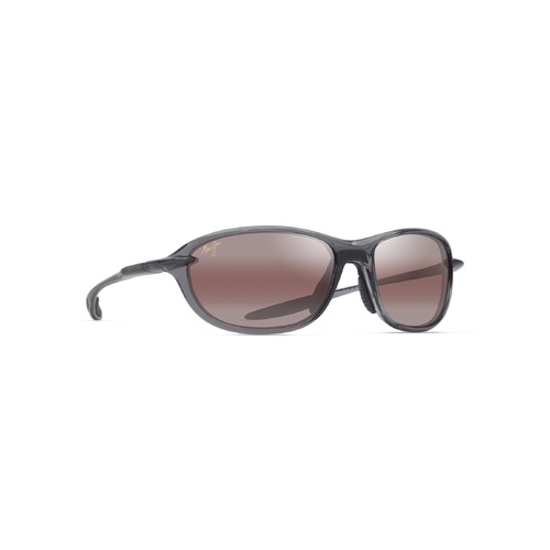 Maui Jim Hookipa Ultra R XS R338-14 Metal Shiny Transparent Dark Grey / Maui Rose Polarised Lenses
