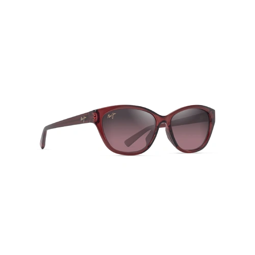 Maui Jim Punono RS344-04 Shiny Transparent Burgundy / Maui Rose Polarised Lenses