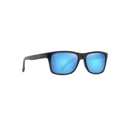 Maui Jim Kowelo B345-14 Shiny Transparent Dark Grey / Blue Hawaii Polarised Lenses
