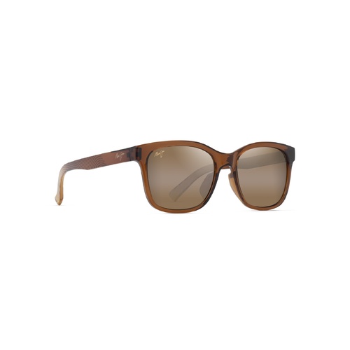 Maui Jim Owelo H346-01 Shiny Transparent Dark Brown / HCL Bronze Polarised Lenses