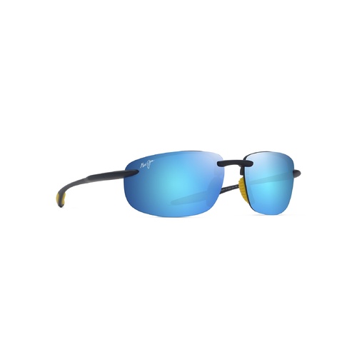 Maui Jim Hookipa Ultra B676-03B Matte Solid Dark Blue w Yellow / Blue Hawaii Polarised Lenses