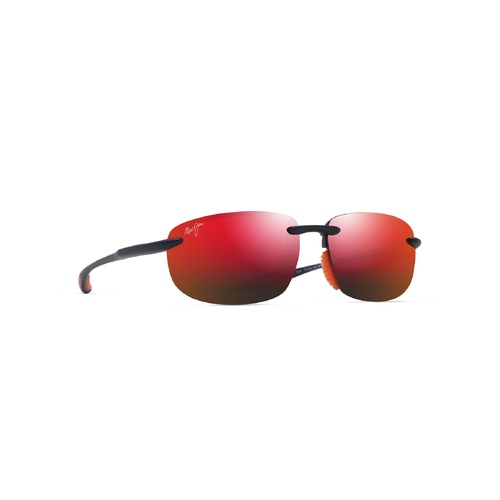 Maui Jim Ho'okipa Ultra Asian Fit RM677-03A Matte Solid Dark Blue w Orange / Hawaii Lava Polarised Lenses