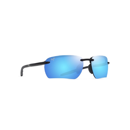 Maui Jim Ho'okipa Ultra G B336-02A Shiny Black w Grey / Blue Hawaii Polarised Lenses