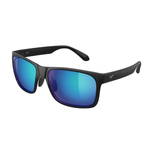 Maui Jim Red Sands XL B358-02A Matte Black / Blue Hawaii Polarised Lenses