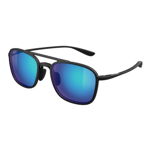 Maui Jim Keokea B447-02A Matte Black / Blue Hawaii Polarised Lenses