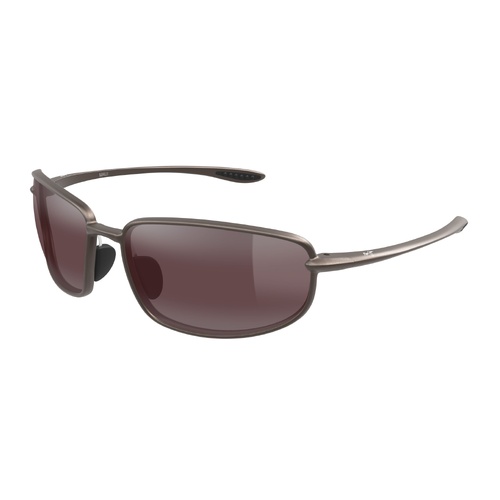 Maui Jim Ho'okipa R Lite R370-01 Matte Metallic Stone Brown / Maui Rose Polarised Lenses