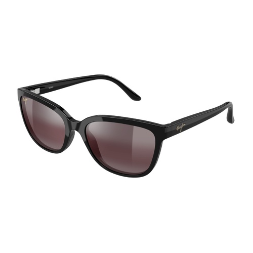 Maui Jim Honi R758-02 Shiny Black / Maui Rose Polarised Lenses