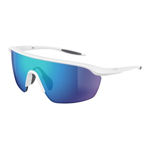 Maui Jim Miona Asian Fit B375-05 Shiny Solid White / Blue Hawaii Polarised Lenses
