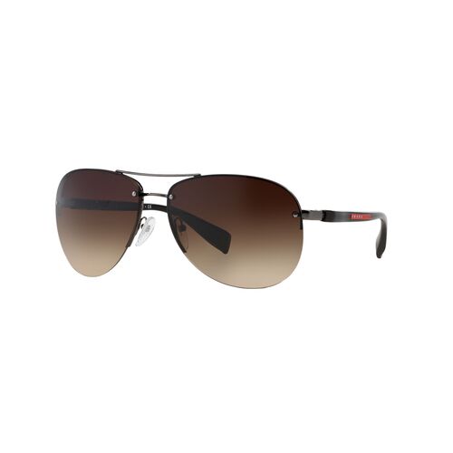 Prada Linea Rossa PS56MS 5AV6S1 65 Gunmetal Brown Gradient Lenses