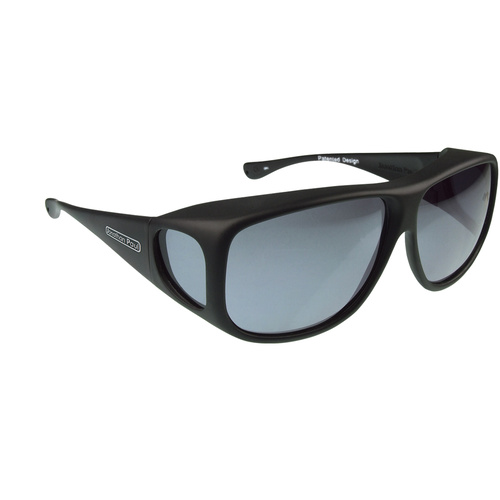 Fitovers Aviator AV001 Matte Black / Grey Silver Blue Mirror Polarised Lenses