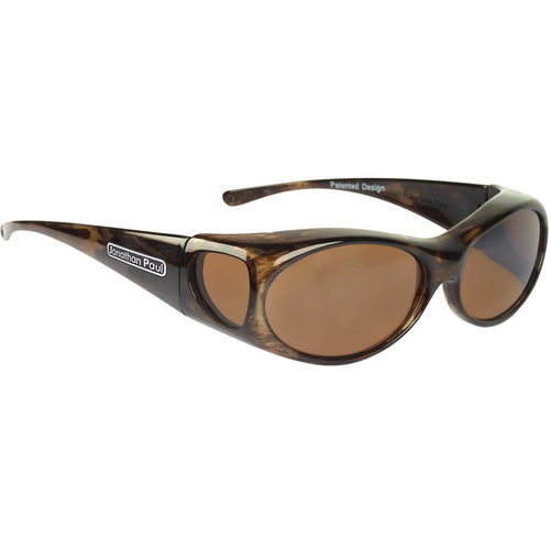Fitovers Aurora AR008A Brown Marble / Amber Silver Blue Mirror Polarised Lenses
