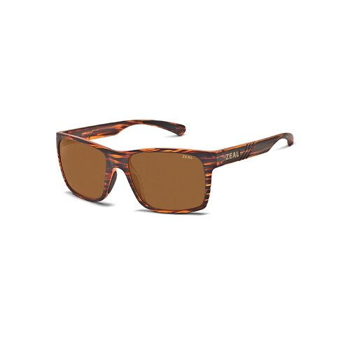 Zeal Brewer 10415 Matte Wood Grain / Copper Polarised Lenses