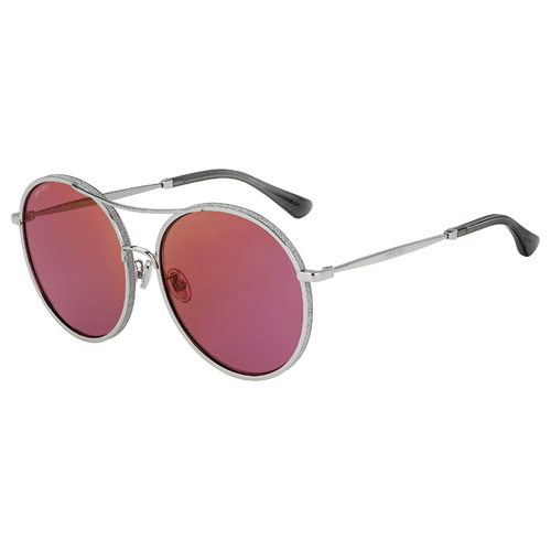 Jimmy Choo LENI/F/S YB7 AO 60 Silver / Red Mirror Lenses