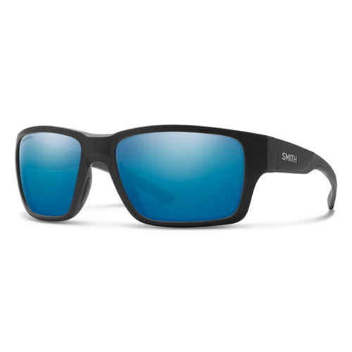 Smith Outback 124/QG 59 Matte Black / Blue Mirror Polarised Lenses