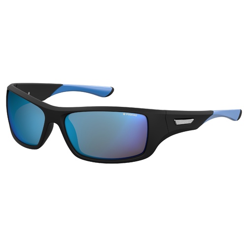 Polaroid Sport PLD 7013/S EL9 5X 63 Black Turquoise / Blue Mirror Polarised Lenses