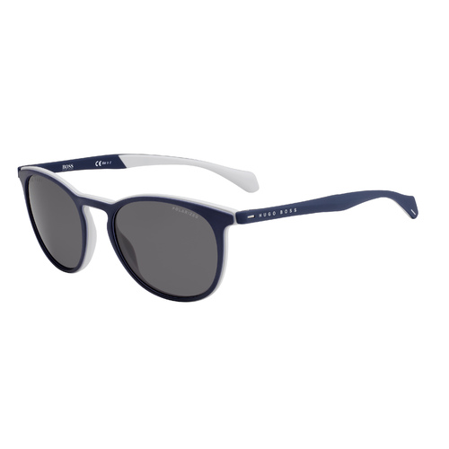 Hugo Boss BOSS 1115/S 4NZ 54 M9 Matte Blue Grey / Grey Polarised Lenses