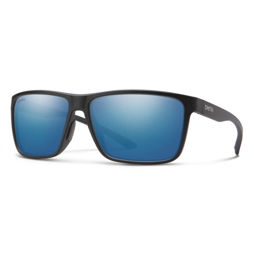 Smith Riptide/S 124 QG 61 Matte Black / Blue Mirror Chromapop Polarised Lenses