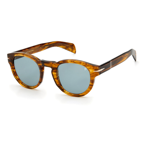 David Beckham DB 7041/S EX4 QT 48 Brown Horn / Green Lenses