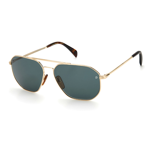 David Beckham DB 1041/S 06J QT 60 Gold Havana / Green Lenses