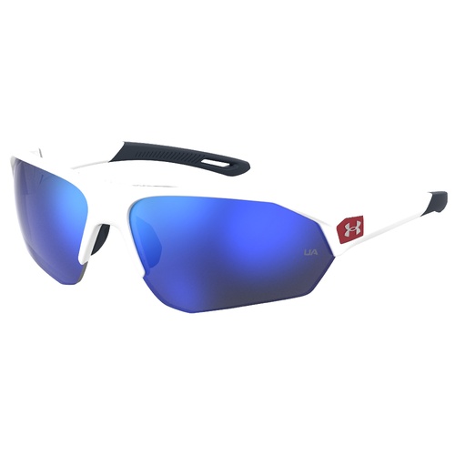 Under Armour UA 0001/G/S 6HT 72 W1 Matte White / Blue Mirror Lenses