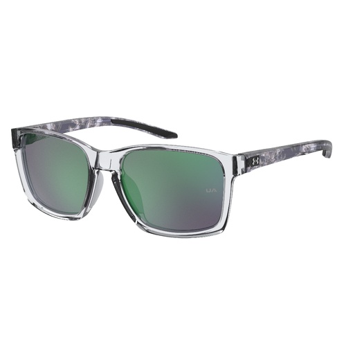 Under Armour UA 0010/F/S MNG 58 Z9 Crystal Black / Green Mirror Lenses