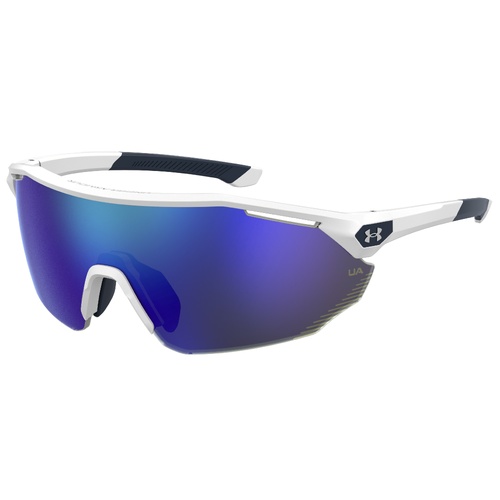 Under Armour UA 0011/S WWK 99 W1 Matte White Blue / Blue Mirror Lenses