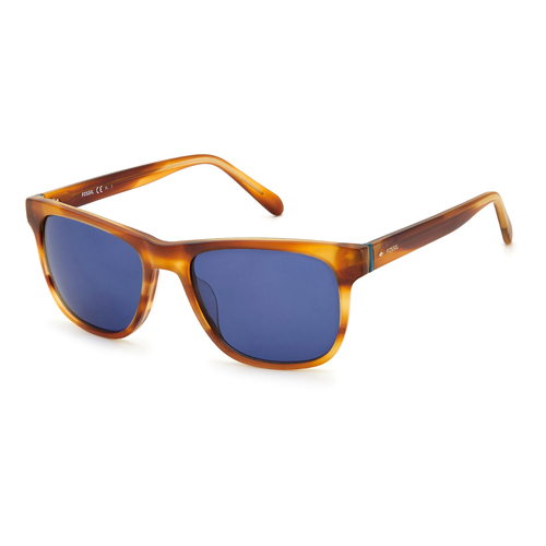 Fossil FOS 2112/S BAS KU 55 Matte Striped Honey / Blue Avio Lenses