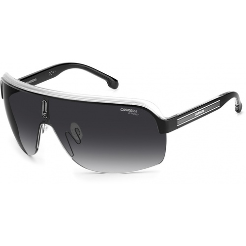 Carrera Topcar 1/N 80S 9O 99 Black White / Dark Grey Gradient Lenses