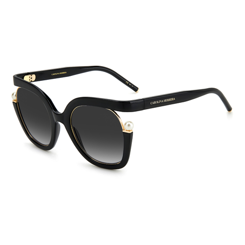 Carolina Herrera CH 0003/S 807 9O 55 Black / Dark Grey Lenses