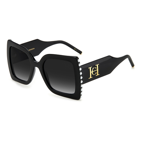 Carolina Herrera CH 0001/S 807 9O 55 Black / Dark Grey Lenses