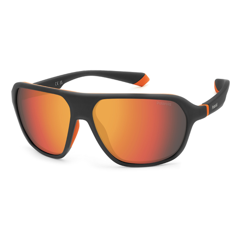 Polaroid PLD 2152/S RC2 OZ 59 Matte Black Orange / Red Mirror Polarised Lenses