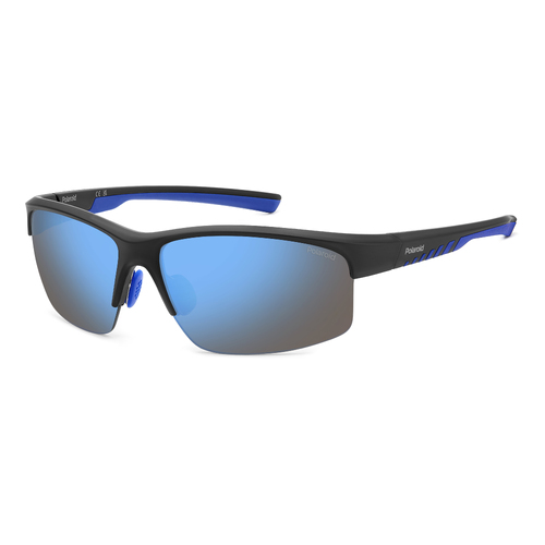 Polaroid Sport PLD 7018/N/S 0VK 5X 68 Matte Black Blue / Blue Mirror Polarised Lenses